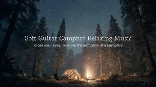 Forest Camping Acoustic Music 🌲 Calm Guitar & Warm Campfire