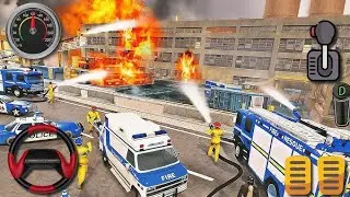 Fire Truck City Rescue Simulator - US Emergency 911 Ambulance Driving 3D : Android Gameplay 01