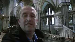 At King John's Tomb in Worcester Cathedral