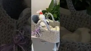 Люлька для куклы до 35см. #вязанаялюлька #baby #люлькапереноска  #toys  #вязаниекрючком #crochet