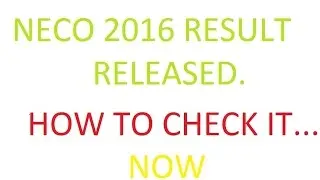 NECO releases 2016 JuneJuly SSCE results
