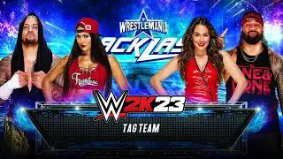 WWE 2K23 - Solo Sikoa & Nikki Bella VS Jimmy Uso & Brie Bella - Tag Team Match