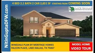 Lake Dallas New Home Tours | Model Home Tour | Winedale Plan By Meritage Homes in Falcon Place