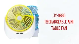 JY Super JY-1880 Rechargeable Mini Table Fan​ with LED light