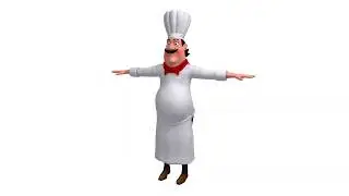 3D Cartoon Chef Character