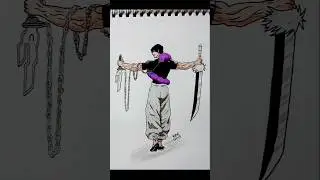 Toji fushiguro, speed drawing #drawing