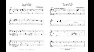 Choose the Right (elementary student/teacher piano duet)