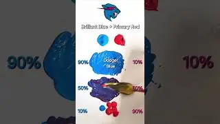 Brilliant Blue VS Primary Red Satisfying Color Mixing #colormixing #satisfying #asmr #mrbeast