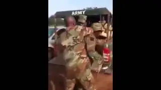 Watch Nigerian Army and a funny man caught with fake military uniforms