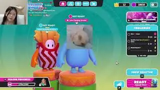 Miyoung plays fall guys with her boyfriend