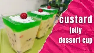 Десертная чашка с заварным желе | фруктовый заварной крем короткий| Рецепт чашки десерта без выпечки