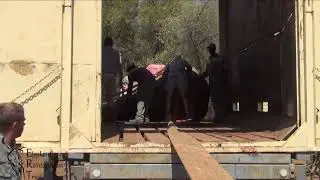 EEG - &copy;Elephant Reintegration Trust Rewilding 2015  Video 18, South Africa, Loading elephants.