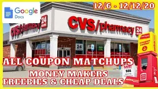CVS FREEBIES MONEY MAKERS & CHEAP DEALS | CVS COUPON MATCHUPS | CVS COUPON DEALS  12/6 - 12/12
