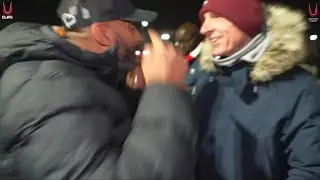 Flex confronts Lee outside the Emirates