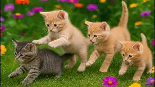 Playful Kittens with Baby Hedgehogs, Ducklings, Lambs, Puppies & Bunnies – Simply Adorable!