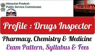 HPPSC Drugs Inspector Recruitment 2021|Drugs Inspector Vacancy in Himachal Pradesh PPSC-Apply Online