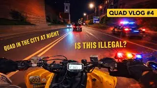 Влог № 4: Ночная поездка по городу на Yamaha Raptor 700R &mdash; пламя из выхлопной трубы!(Suzuki LTZ 400)