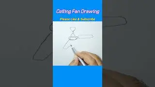 Ceiling Fan Drawing | How to Draw Ceiling Fan #shorts #drawingshorts