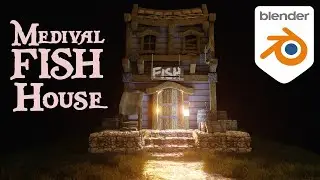 Medieval FishHouse with Blender #timelapsemodeling #blender