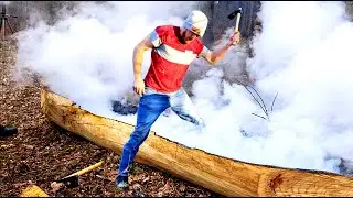 Building a Dugout Canoe: From dead log to floating vessel