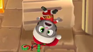 Talking Tom Gold Run - Funny Fails moment of Santa Tom Part 5