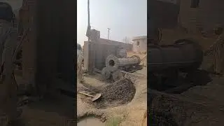 Concrete pipe making process- Good tools and machinery can increase work efficiency #shorts