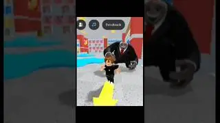 escape from a scary fat man 😂.     #roblox #shorts #robloxedit