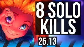 ZOE vs HWEI (MID) | 8 solo kills, Legendary, 15/4/8 | KR Master | 25.13