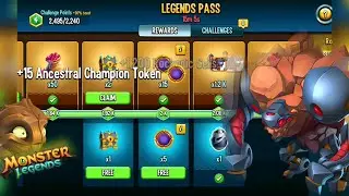 Legends Pass Chest Opening + R5 Robur Oldenshield (Monster Legends)