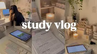 STUDY VLOG |   4:30am, being productive day, studying, new stickers, motivation ˚ ༘