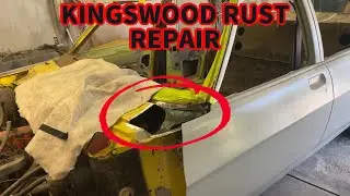 Holden Kingswood 'budget' body restoration. Final rust repair and filler work