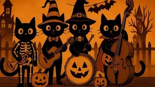 Black Cats Halloween Night Jazz: Smooth Deep Bass for Chill & Creative Focus