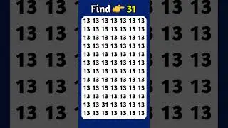 find the odd number 31 #findtheoddnumber #brainpower #braintraining #braintest #challengeaccepted