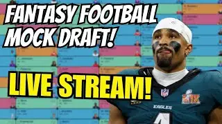 Fantasy Football Mock Draft LIVE STREAM! 12-Team PPR Mock