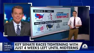 Key Senate races tightening with just four weeks left until midterm elections