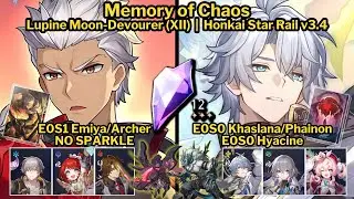 MoC Stage 12 E0S1 Archer No Sparkle & E0S0 Phainon and E0S0 Hyacine | Honkai Star Rail v3.4