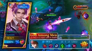 PERFECT GUSION NO DEATH HARD CARRY! | NO TANK NO PROBLEM | Gusion Gameplay | MLBB