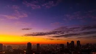 Time-lapse ao nascer do sol em São Paulo