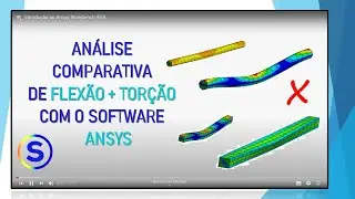 Flexo Torção Eixos Circulares e Quadrados | Ansys Workbench | Resistência dos Materiais