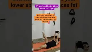 DB overhead flutter kicks #motivation #homeworkoutroutine