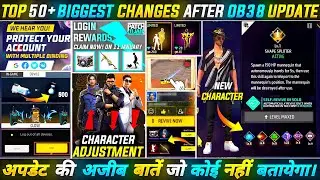 TOP 50+ BIGGEST CHANGES AFTER OB38 | OB38 UPDATE FREE FIRE | FREE FIRE NEW UPDATE | FF NEW UPDATE |