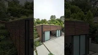Outdoor Garage Design with Natural Green Grass on Top
