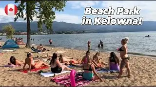 Kelowna Beach Park Canada Summer 4k