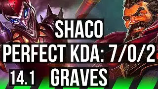 SHACO vs GRAVES (JNG) | 7/0/2, 700+ games, Godlike | BR Master | 14.1