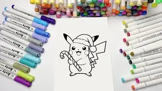 Coloring Pikachu Relaxing Art with Bright Markers
