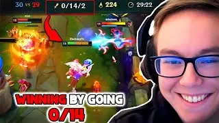 How TheBausffs Kled beats his lane by going 0-14 and wins the game