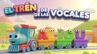 El Tren de las Vocales 🎵 Canción Infantil para Aprender A, E, I, O, U