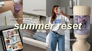 SUMMER RESET 🌺 vision board, bucket list, cleaning, + closet organization *getting my life together*