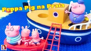 Novo! Peppa Pig na praia com a família! Novelinha da Peppa! #tiacris #novelinha #peppapig