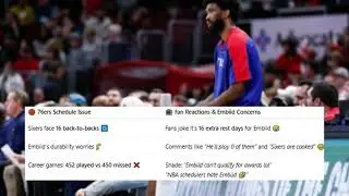 76ers Schedule Is Brutal Embiid's Health Is A Worr